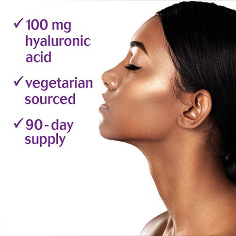 Nutrition Beautiful Ally Ácido Hialurônico 100mg, Nutre a Pele Radiante, Sem OGM, Sem Glúten, Sem Soja, 90 Softgels, 90 Porções - Bluebonnet