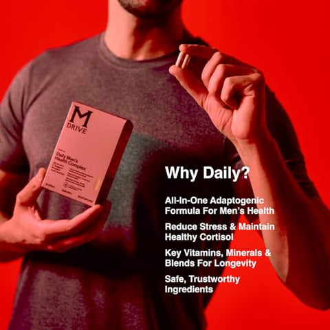 Classic Testosterone Booster para Homens, Suporte à Próstata Saudável, Olhos, Articulações, Energia, Alívio do Estresse, KSM-66 Ashwagandha, Beta-Sitosterols, 60ct - Mdrive