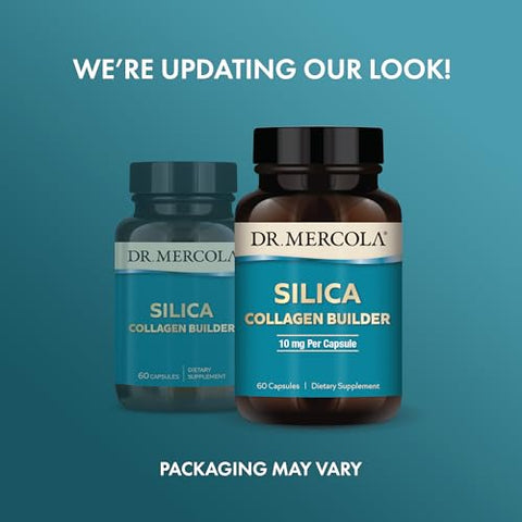 Suplemento Alimentar de Colágeno de Sílica, 60 Porções (60 Cápsulas), Livre de Transgênicos, Sem Glúten, Sem Soja - Dr. Mercola