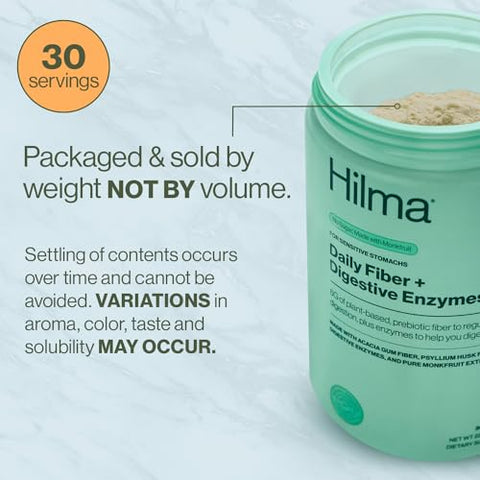 Enzimas Digestivas Diárias de Fibra – Pó de Suplemento de Fibra com Prebióticos | Hilma Enzimas Digestivas Diárias de Fibra – Pó com Prebióticos - Hilma