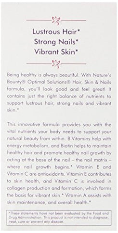 Nature's Bounty - Nature’s Bounty Fórmula para Cabelo, Pele e Unhas, 180 Comprimidos Revestidos (3 Pacotes de 60 Unidades) – Comprimidos para Cabelo, Pele e Unhas da Nature’s Bounty