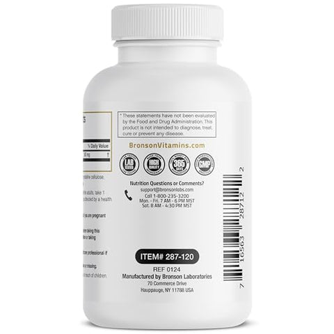Acetyl L-Carnitine 500 MG – Aminoácido de Alta Potência, 120 Cápsulas - Bronson