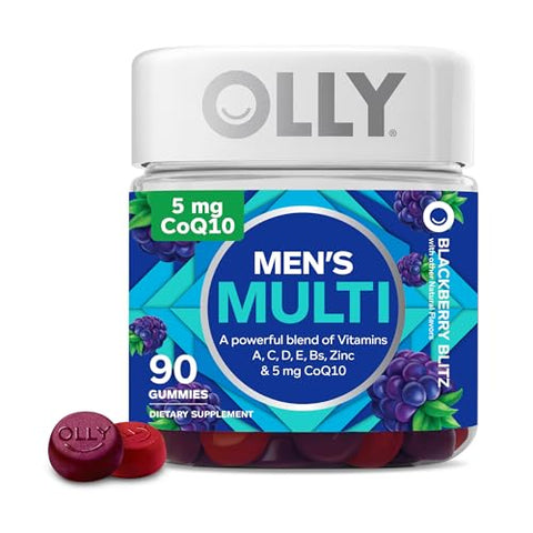 Gummy Multivitamínico Masculino, Saúde Geral e Suporte Imunológico, Vitaminas A, C, D, E, B, Licopeno – Marca OLLY - OLLY