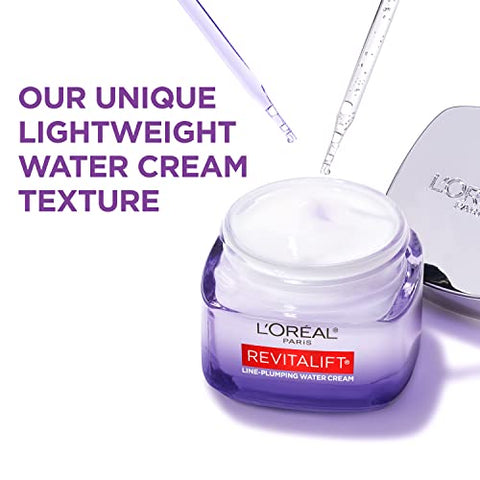 L'Oreal Paris - L’Oreal Paris Revitalift Hidratante, Creme de Água com Ácido Hialurônico e Ceramidas, Hidratação Profunda, Sem Fragrância, Amostra de Soro 50ml
