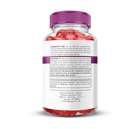 Suppviv - Fast Ripped Keto ACV Gummies Extreme 2000MG – Fórmula Aprimorada – Gomas de Vinagre de Maçã Keto ACV 60 Gomas 2000MG – Rápido e Eficaz