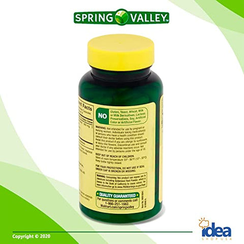 Idea Shop USA - Spring Valley Echinacea Goldenseal Blend – Suplemento Dietético, 900 mg, 75 Comprimidos | Vitaminas | Marca Spring Valley