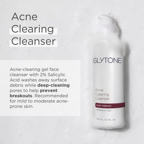 GLYTONE Limpeza Facial para Acne com Ácido Salicílico Sem Óleo 180ml