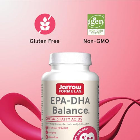 EPA-DHA Balance – Ômega-3 1.200 mg para Suporte Cardiovascular – 240 Softgels, 120 Dias de Suprimento - Jarrow Formulas