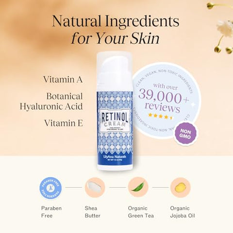 Creme Retinol – Hidratante Anti-Envelhecimento para o Rosto | 50g - LilyAna Naturals