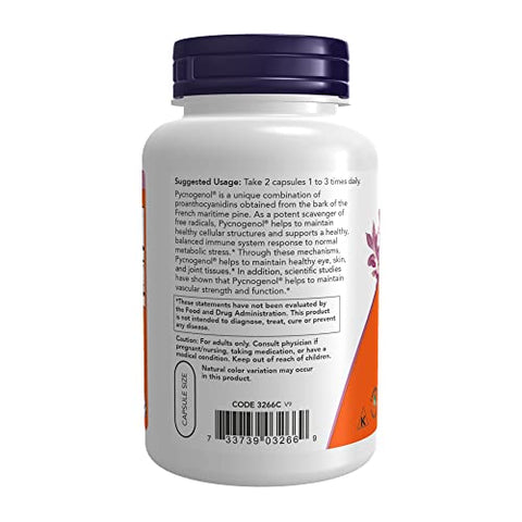 Supplements, Pycnogenol 30 mg – Combinação Única de Proantocianidinas do Pinheiro Marítimo Francês com 300 mg de Bioflavonoides, 150 Cápsulas Vegetais - NOW Foods