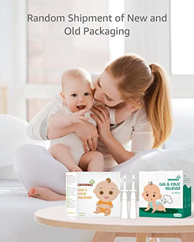Alívio Natural de Gases e Cólicas para Bebês, 24pcs – Alívio de Gases e Cólicas em Recém-Nascidos, Aliviador de Gases para Bebês - GROWNSY