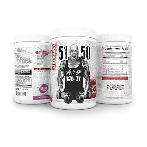 5% Nutrition - Rich Piana 5%% Nutrition 5150 Pré-Treino em Pó de Alta Estimulação | Energia Extrema, Foco, Bombas | 5150 Nutrition