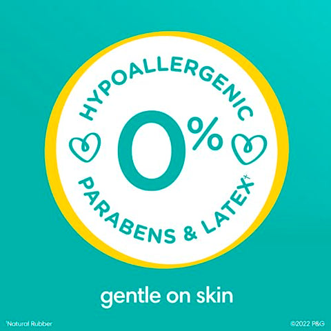 Lenços Umedecidos Sensíveis para Bebês, à Base de Água, Hipoalergênicos e Sem Perfume, 6 Pacotes com Tampa Flip (504 Lenços no Total) (Embalagem Pode Variar) - Pampers