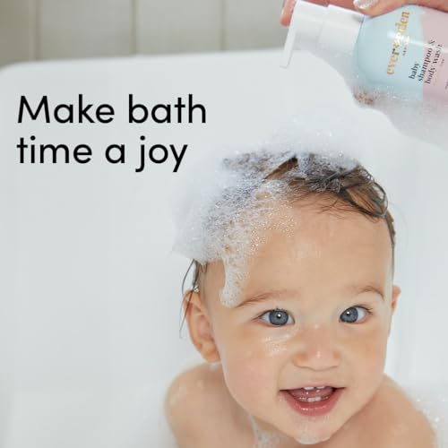 Shampoo e Sabonete Líquido para Bebês 250 ml | Cuidados Limpos e Naturais para Bebês | Não-tóxico e Livre de Fragrâncias | Ingredientes à Base de Plantas e Orgânicos - Evereden