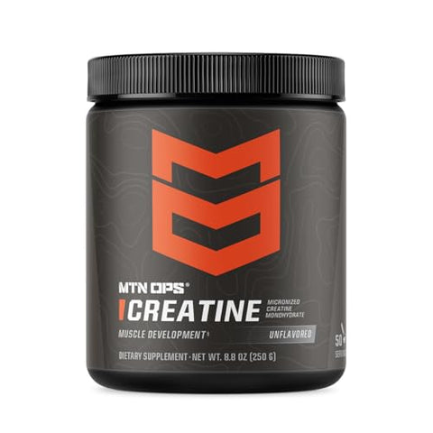 Creatine Monohydrate Powder – Pote de 50 Porções sem Sabor – 100% Puro Micronizado para Massa Muscular e Força - MTN OPS