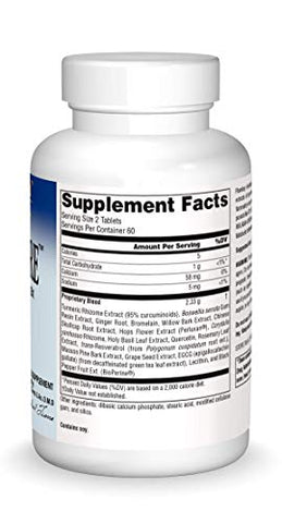 Inflama-Care 1165mg Complexo de Cúrcuma/Boswellia – 120 Comprimidos | Turmeric/Boswellia | 1165mg | Complexo Anti-inflamatório | Marca Planetary Herbals - Planetary Herbals