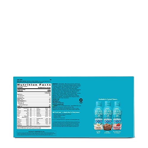 Total Lean Shake 25 – Banana Cream – 12 Garrafas | Emagreça com Saúde | 25g Proteína por Porção - GNC