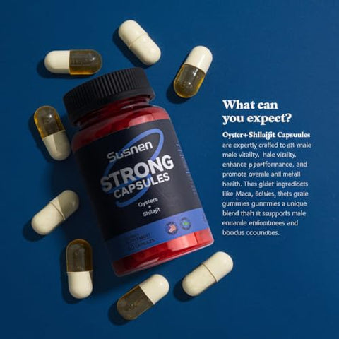 Generic - Susnen Strong Capsules: Extrato de Algas Marinhas de Titânio Oyster, Minerais, Promove Absorção, Suplemento Energético Masculino, Fortalece o Corpo e Fornece Energia Natural para o