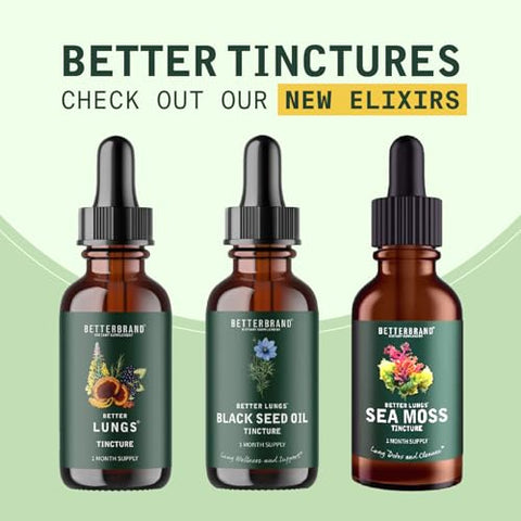 BetterLungs | Suplemento Diário para Saúde Respiratória (60 Cápsulas) | com Vitamina D, Sabugueiro, Ginseng, Verbascum e Cogumelo Reishi | para Saúde Pulmonar e Alergias | - Betterbrand