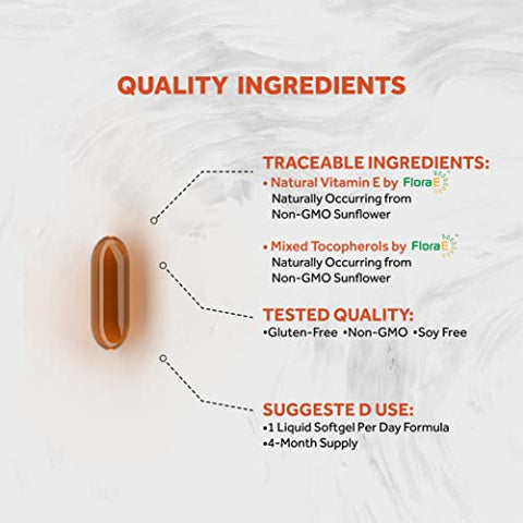 Vitamina E Naturalis Girassol 670mg (1000 UI) com Tocoferóis Mistos | Vitamina Essencial para a Pele