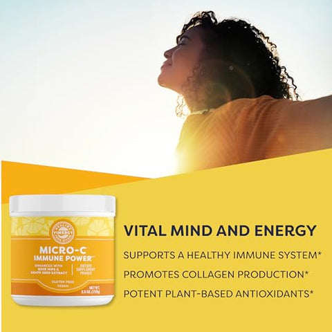 Micro-C Immune Power TM – 250g – 139 Porções – 1000mg/porção – Fórmula Suave – Fitonutrientes Antioxidantes – Reforço Imunológico - Vimergy