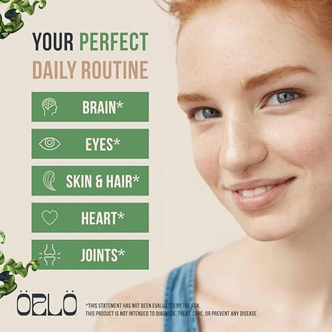 Omega 3 – Suplemento Vegano de Ômega 3 – Ômega 3 de Tripla Potência – DHA à Base de Plantas - Orlo