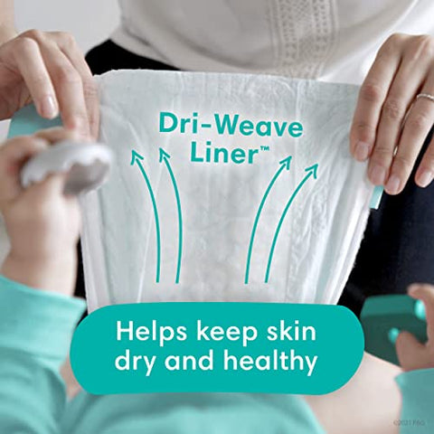 Fraldas Pampers Baby Dry Recém-Nascido – Tamanho 0, 104 Unidades, Fraldas Descartáveis Absorventes