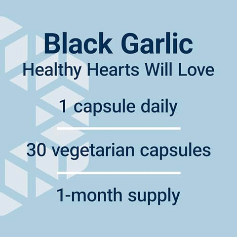 Aged Black Garlic – Suporte à Saúde Cardíaca, Pressão Arterial e Colesterol – Diário, Sem Glúten, Vegetariano, Não-OGM – 30 cápsulas - Life Extension