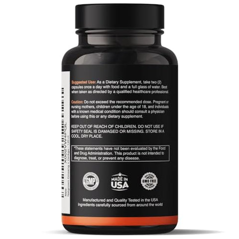 Complexo de Cápsulas de Ginseng Panax e Ginkgo Biloba com Ginseng Vermelho Coreano – 60 cápsulas – 100% natural e potente - Natgrown
