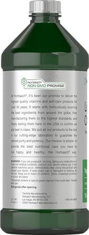 Gotas Líquidas de Clorofila 100mg | 946 ml (2 x 473 ml Frascos) | Sabor Natural de Hortelã-Pimenta | Fórmula Vegetariana, Não-OGM e Livre de Glúten - Horbäach