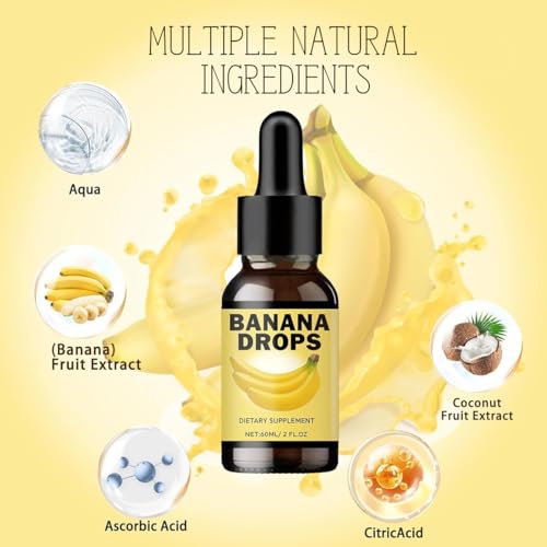 Generic - Banana Drops: Suplemento Líquido de Extrato de Banana para Homens e Mulheres, 2 Unidades