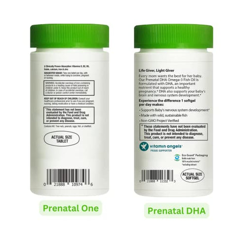 ROCKY MOUNTAIN CO. - Rainbow Light – Kit de Vitaminas Pré-Natais: Prenatal One Multivitamínicos 150 Tab + Prenatal DHA Ômega-3 Óleo de Peixe 60 Softgels + Multivitamínico Pré-Natal de Alta Potência para a Mamãe