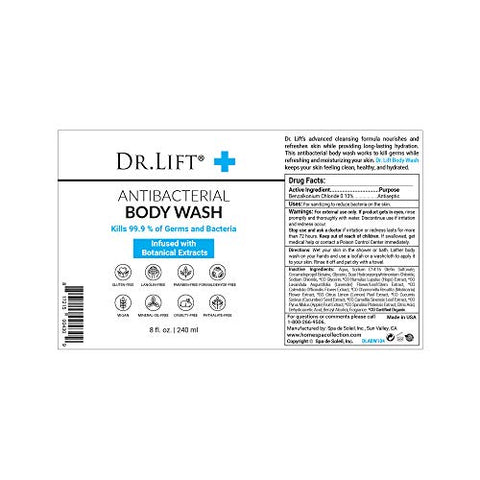DR. LIFT - Sabonete Líquido Antibacteriano, 240 ml (Pacote com 3) – Suave
