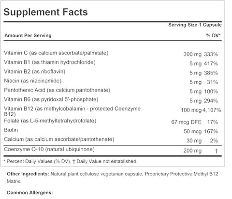 Coenzima Q-10 200 mg 120 Cápsulas – Energia e Função Órgãos Vitais, Suporte Antioxidante, Envelhecimento, B-Complexo - ANDREW LESSMAN