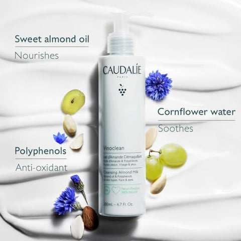 Caudalie Vinoclean Leite de Amêndoa Suave para Limpeza – 200ml
