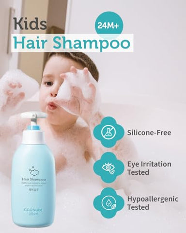 GOONGBE - Shampoo Infantil – Shampoo Coreano para Cabelos Secos e Sensíveis – Marca Kids