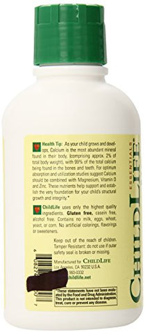 CHILDLIFE ESSENTIALS - ChildLife Essentials – Suplemento de Cálcio Líquido para Crianças com Magnésio, Zinco e Vitamina D3 – Sabor Laranja, 473 ml (2 Pacotes)