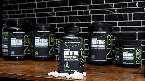 Cápsulas de Monohidrato de Creatina Micronizada, Pílulas de Monohidrato de Creatina, Kosher, Suplementos de Creatina Suportam Energia Muscular, Força e Crescimento para Homens e Mulheres - NutraBio
