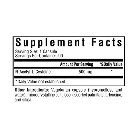 Seeking Health - NAC 500 mg | Ação Detox Poderosa | 90 Cápsulas Fáceis de Engolir | Livre de Alergênicos Comuns |