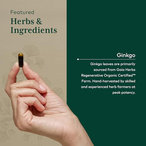 Pro Ginkgo – Circulação Sanguínea – 60 cápsulas – 500mg – Fórmula Natural - Gaia Herbs