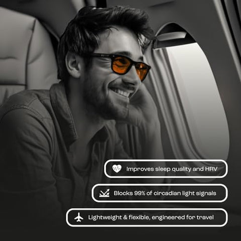 FlyKitt Sistema de Prevenção de Jet Lag | Essenciais de Voo com Programação Personalizada de Suplementos Controlada por App e Óculos com Filtro de Luz Azul | Previna o Jet Lag para uma Viagem Completa - Fount