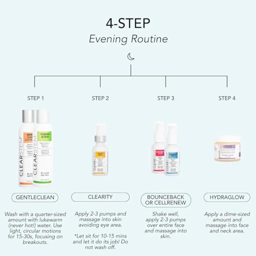 GENTLECLEAN Vitamina C Infundido Limpador Calmante – Removedor de Maquiagem – Chá Verde de Hydrastis – Produtos para Cuidados com a Pele do Rosto – Vegano, Sem Glúten, Sem Crueldade – 100ml - CLEARstem