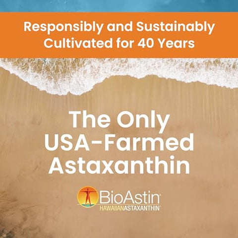 Hawaii BioAstin Hawaiian Astaxanthin – 4mg, 270 Softgels – Antioxidante Premium para Suporte aos Olhos, Pele e Articulações - Nutrex