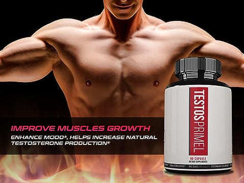 Zonata - Testos Primel Advanced Formula – Testoprime Testo Prime 90 Cápsulas | Fórmula Avançada | Aumento de Testosterona | Energia e Desempenho | 90 Cápsulas