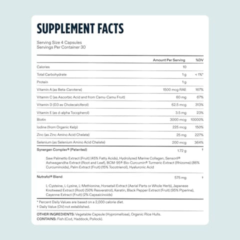 Men: Crescimento Capilar Testado Clinicamente | Cabelos Mais Espessos | Cobertura do Couro Cabeludo | Recomendado por Dermatologistas | 1 Mês 1 Refil - Nutrafol