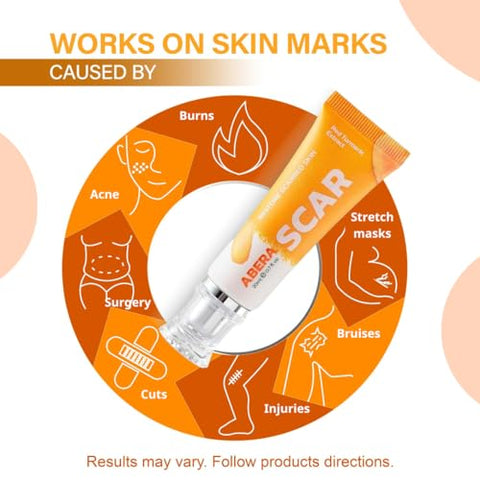 Creme Removedor de Cicatrizes ABERA Red Turmeric (Produto Premium) – Tratamento Avançado para Rosto e Corpo com Ingredientes Naturais Remove Rapidamente Estrias, Queloides, Queimaduras e