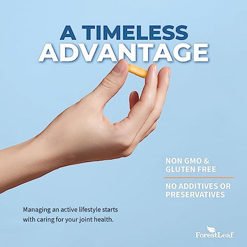 ForestLeaf - Suplemento Orgânico de Cúrcuma Extra Forte 2265mg – com BioPerine e Gengibre para Alta Absorção – Cúrcuma Curcumina com Extrato de Pimenta Preta, 95%% Curcuminoides, Herbal para Articulações