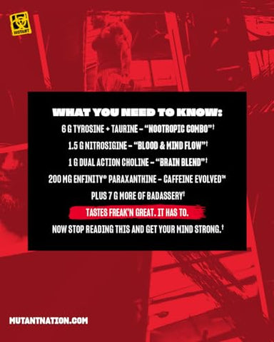 Mind FK – Pré-treino Nootrópico Épico – Suplemento Cerebral para Foco Mental – 20 Porções – Sabor Tropical – 460g - Mutant