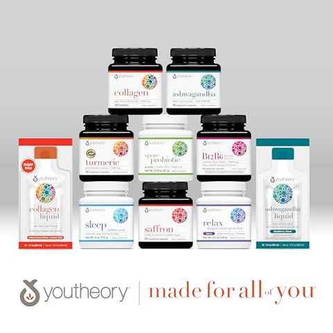 Mushroom Stress Complex – Cogumelo Orgânico de Espectro Completo com L-Teanina, Reduz o Estresse e Promove Calma Mental, 60 Cápsulas Vegetarianas - Youtheory