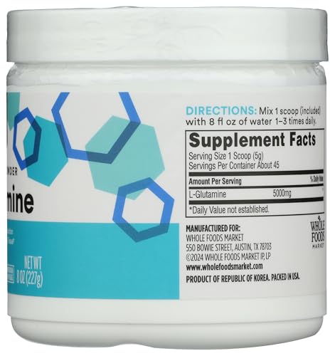 L-Glutamina em Pó Livre de Forma, 227 g - Whole Foods Market